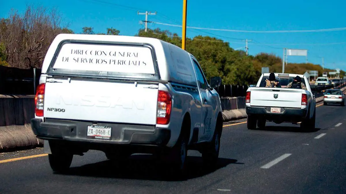 Vehículo de servicios periciales de la Fiscalía de Zacatecas